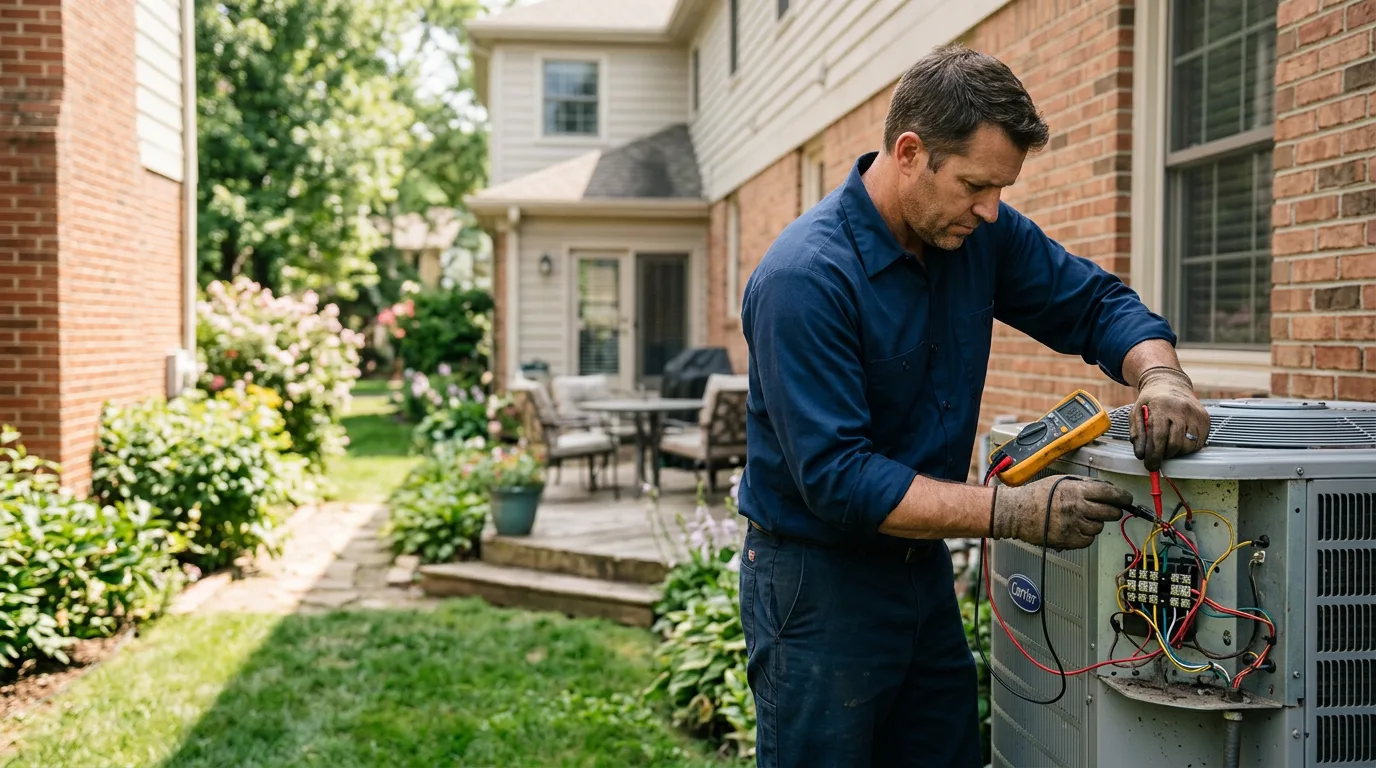 HVAC technician working near Attleboro Falls, MA